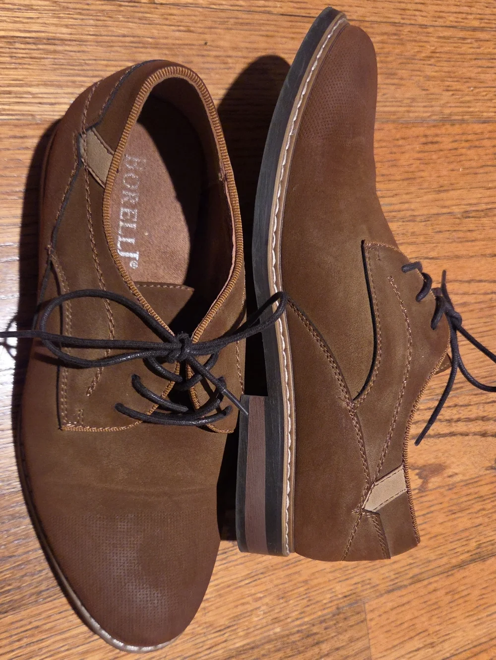 Kids Brown Lace-Up Casual Dress Shoes Sz 4